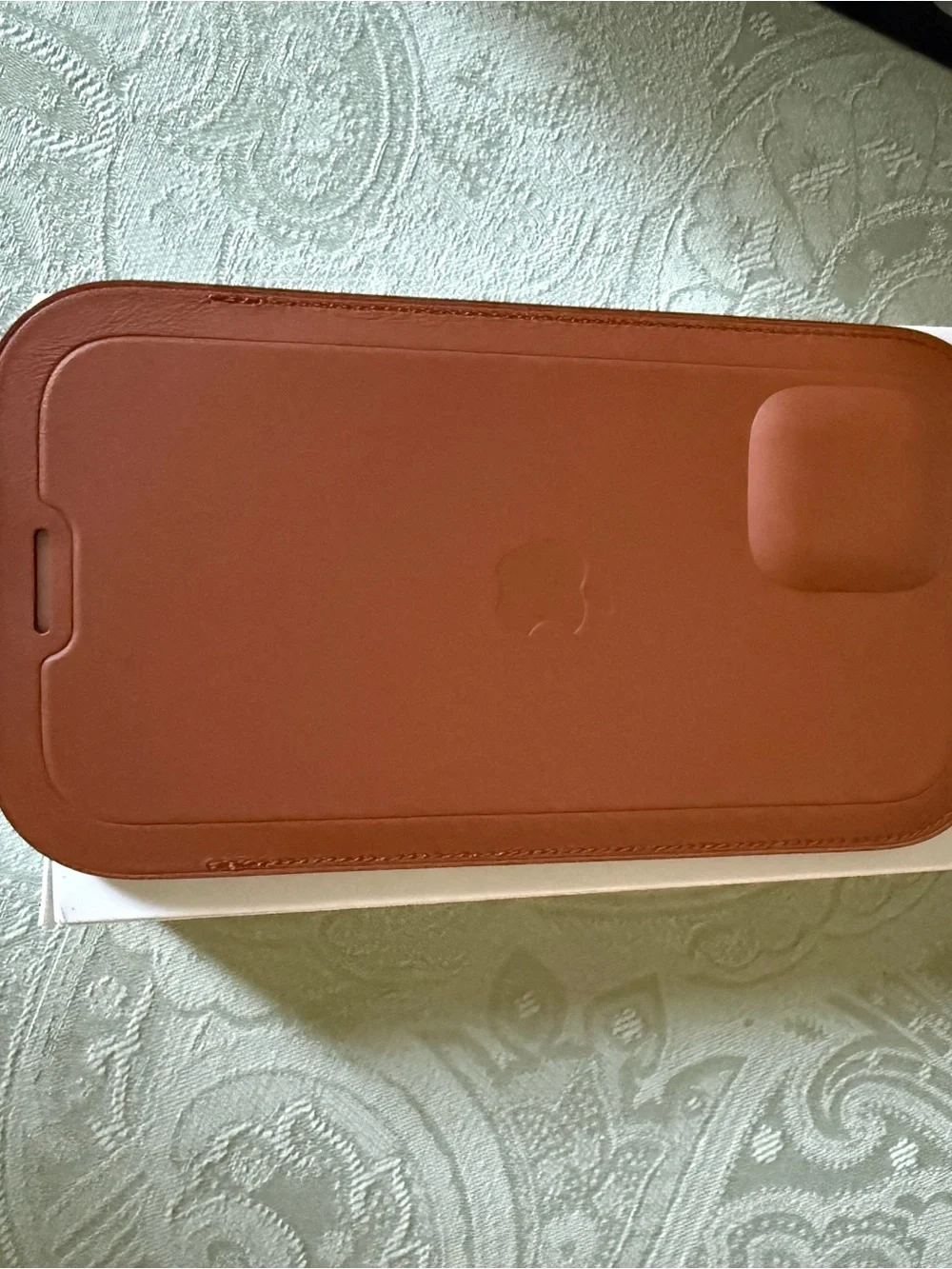 Apple Leather Sleeve for iPhone 12 / 12 Pro in Saddle Brown